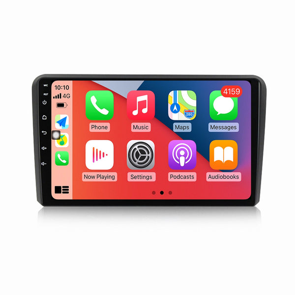 SCUMAXCON 9' 2+32G ANDROID13 WIRELESS CARPLAY ANDROIDAUTO BLUETOOTH WIFI USB GPS IPS TOUCH Für Audi A3 8P S3 2003-2012 RS3