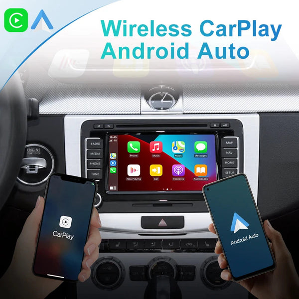 Scumaxcon Wireless Apple CarPlay Android Auto Für Volkswagen Magotan Tiguan Passat 7'' RNS510 Serie 