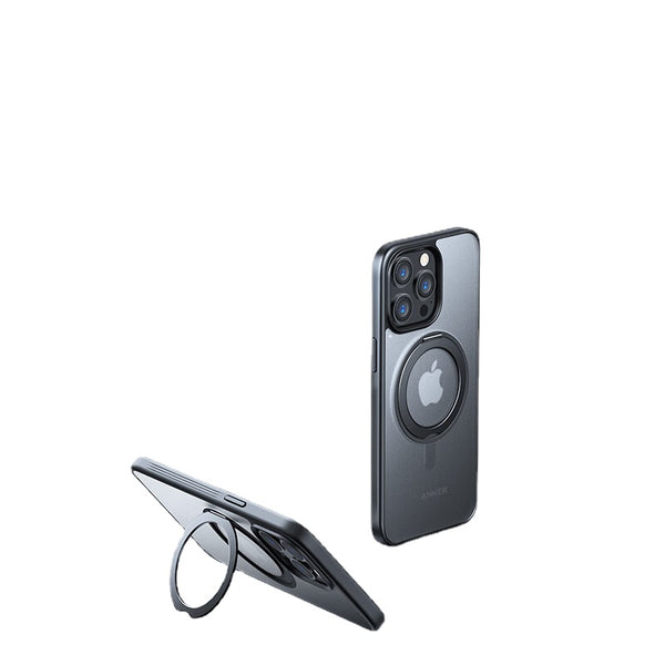 Anker Schutzhülle mit Ständer für iPhone 15 Pro Max – Magsafe-kompatibel, Anti-Drop, Ladehülle mit mattem Finish