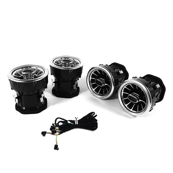 SCUMAXCON Car LED Front Dashboard Air Condition Vent Outlet Turbo Interior For Mercedes Benz V Class EQV Vito Viano Valente Metris W447
