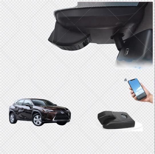 SCUMAXCON  Custom Dash Cam - Wireless High-Definition Night Vision, OEM Style, 4K Dual Recording, 64GB Memory Card For Lexus ES300 RX NX400 UX LS