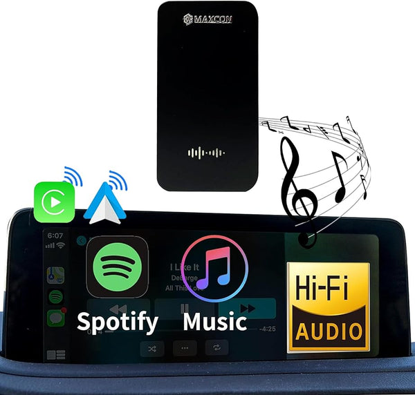 SCUMAXCON  Wired to Wireless CarPlay Android Auto Car Adapter,Suitable for iOS 10+ and Android Car Radios