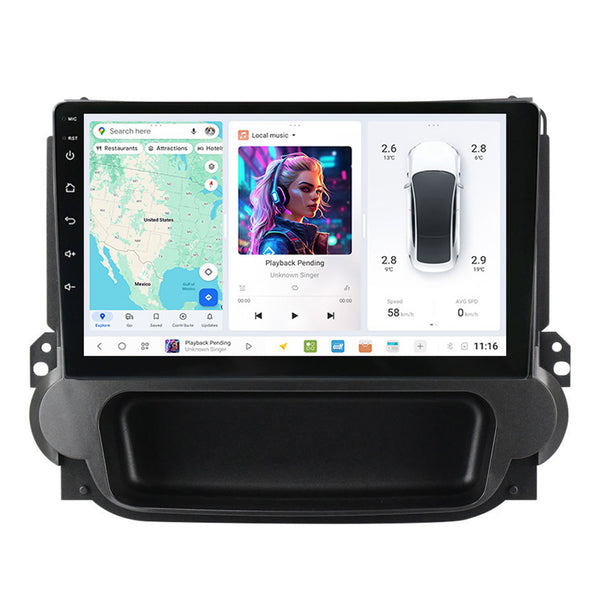 SCUMAXCON 9" Screen Android 4+64G Wireless Carplay Android Auto Car Radio Multimedia Video Player Stereo GPS Navigation Unit DSP BT Wifi for Chevrolet Malibu 2012-2015