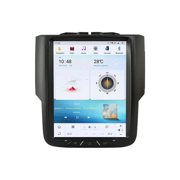 Scumaxcon 10.4' Tesla Screen Android 13 Car Radio Stereo Multimedia Player Wireless Carplay Android Auto BT5.0 WIFI 4G LTE For 2013-2019 Dodge Ram 1500