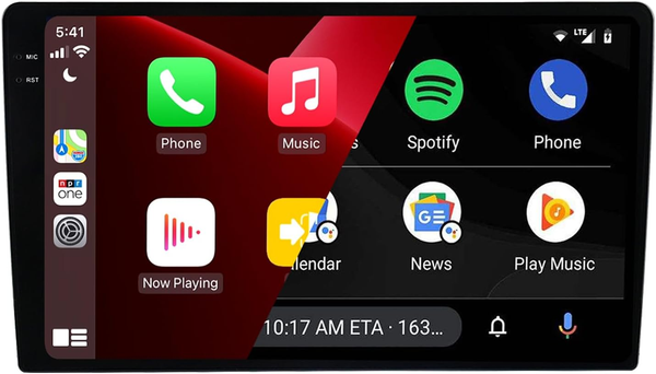 SCUMAXCON 10"/9'' 2+32G 2K Écran Tactile Autoradio Stéréo Android 13 Sans Fil CarPlay Android Auto Bluetooth WiFi USB GPS DSP Lecteur Vidéo Multimédia Universel Navigation GPS 