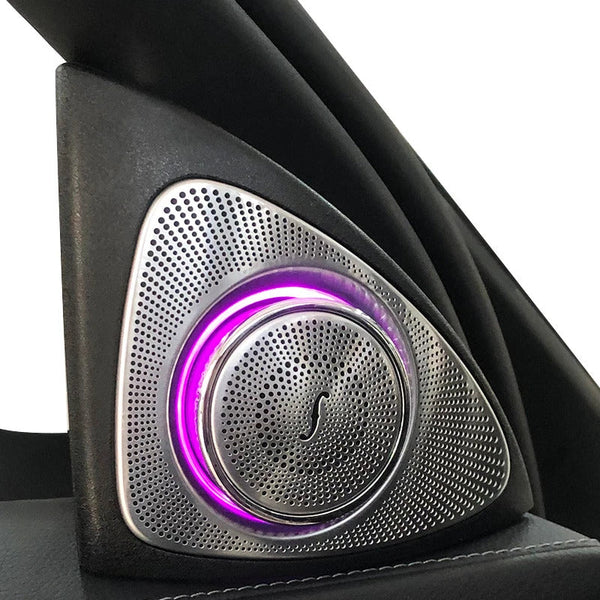 SCUMAXCON 3D-Rotating LED Ambient Glow Tweeter Speakers High-Frequency Audio Upgrade for Mercedes-Benz C/E/S/GLC-Class W205 W213 X253 W222